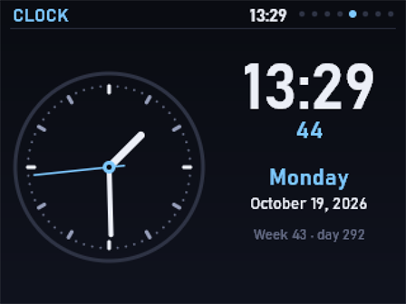 Clock page